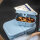Koziol Lunchbox PASCAL READY 16,6 x 6,2 x 23,2 cm (B x H x T) 4-teiliges Lunchbox-Set inkl. Besteck TPE Kunststoff nature flower blue