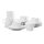 Esmeyer® Kaffeeservice Heike 6 x Tassen, Untertassen, Dessertteller, 1 x Zuckerdose, 1 x Milchkännchen Porzellan weiß