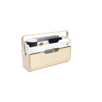 ALBA Organisationsbox Ergobox 42,5 x 23 x 15 cm (B x H x T) Birkenholz/PET, 100 % recycelt braun/weiß/grau