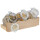 APS Buffetständer GOOD MORNING 43 x 13,5 x 17 cm (B x H x T) 3 Gläser mit luftdichtem Klappdeckel Holz hellbeige