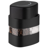 APS Salz- und Pfeffermühle 2in1 6 x 8 x 5 cm (B x H x T) ABS Kunststoff/Acryl schwarz