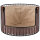 APS Brotkorb 27,5 x 18,5 cm (Ø x H) Metall/Baumwolle schwarz/hellbeige/grau