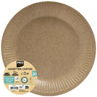 PROnappe Speiseteller Einweg 23cm kraft 15 St./Pack.