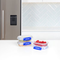 sistema Vorratsdose KLIP IT PLUS™ 12,7 x 3,9 x 8,8 cm (B x H x T) 0,18l mikrowellengeeignet Kunststoff transparent 3 St./Pack.