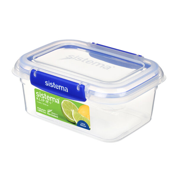 sistema Vorratsdose KLIP IT PLUS™ 17,6 x 7,9 x 12,8 cm (B x H x T) 1l mikrowellengeeignet Kunststoff transparent