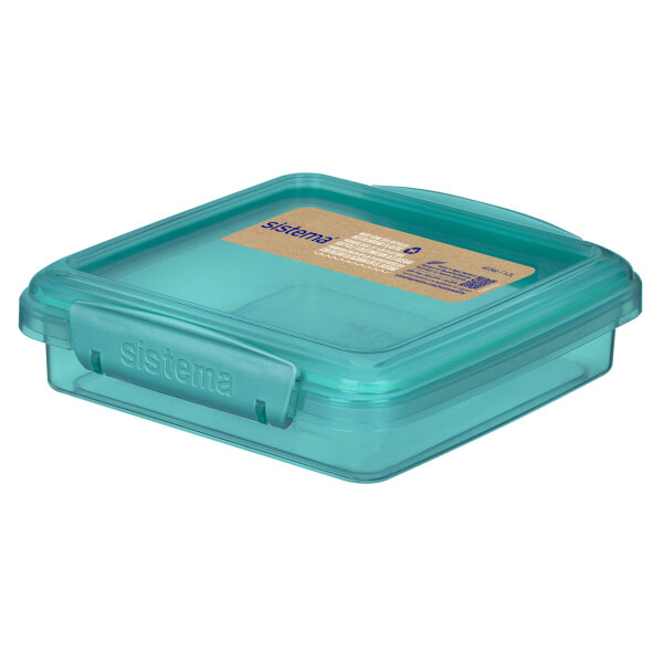 sistema Brotzeitdose Sandwich 15,5 x 4,3 x 15 cm (B x H x T) 0,45l Kunststoff farbig sortiert (freie Farbauswahl nicht möglich)