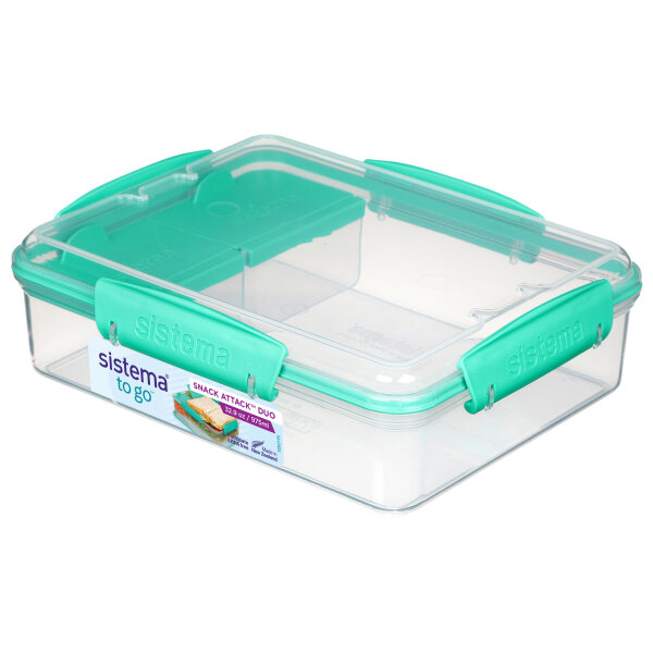 sistema Lunchbox Snack Attack™ Duo TO GO™ 19,7 x 6 x 15,8 cm (B x H x T) Kunststoff farbig sortiert (freie Farbauswahl nicht möglich)