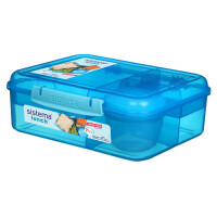 sistema Lunchbox Bento Lunch 21,9 x 7,7 x 18,6 cm (B x H x T) inkl. 150 ml Joghurtbecher Kunststoff farbig sortiert (freie Farbauswahl nicht möglich)