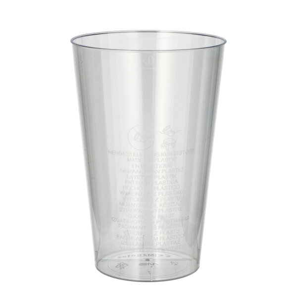 PAPSTAR Trinkbecher Einweg 400ml Polystyrol glasklar 50 St./Pack.