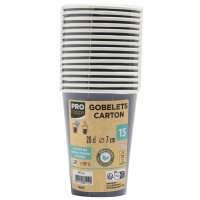 PROnappe Trinkbecher Einweg 200ml Pappe marineblau 15...