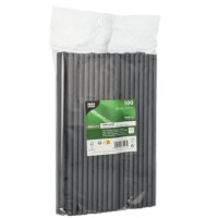 PAPSTAR Trinkhalm Shake pure 25cm Papier schwarz 100...