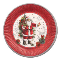 PAPSTAR Weihnachtsteller Einweg 23cm Frischfaserkarton...
