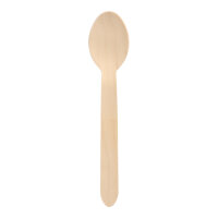 PAPSTAR Löffel pure Einweg 15.7cm Birkenholz birke...