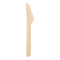 PAPSTAR Messer pure Einweg 16,5cm Birkenholz birke 100...