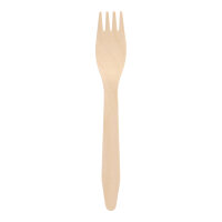 PAPSTAR Gabel pure Einweg 16,5cm Birkenholz birke 100...