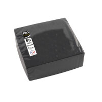 PROnappe Servietten 20 x 20 cm (B x L) schwarz 50 St./Pack.