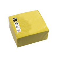 PROnappe Servietten 20 x 20 cm (B x L) gelb 50 St./Pack.