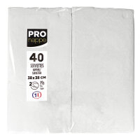 PROnappe Servietten 38 x 38 cm (B x L) weiß 40...
