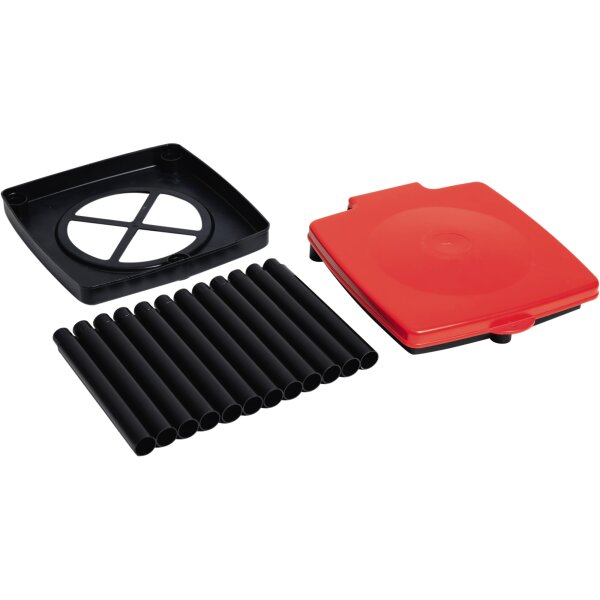 axentia Müllsackständer Müllsäcke bis 120 l 28,5 x 47-87 x 32 cm (B x H x T) Kunststoff farbig sortiert (freie Farbauswahl nicht möglich)