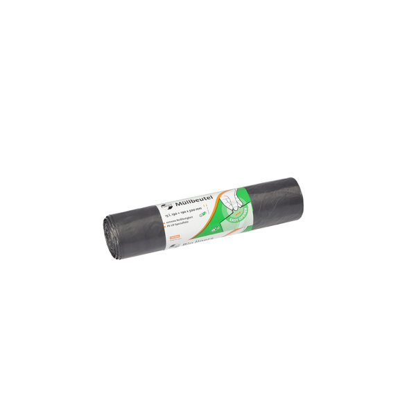 FIRST PLUS Müllbeutel 19+19 x 50 cm (B x H) 15l 13µm LDPE grau 50 St./Pack.