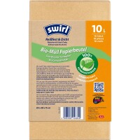 Swirl Müllbeutel Bio 20 x 28 x 15 cm (B x H x T) 10l Papier, 100 % kompostierbar braun 10 St./Pack.