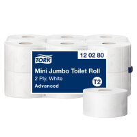 Tork Toilettenpapier Mini Advanced 2-lagig weiß 850...