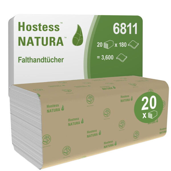 Scott® Papierhandtücher NATURA™ 25 x 23 cm (B x L) Airflex™ weiß 20 x 180 Bl./Pack.