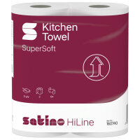 Satino by WEPA Küchenrolle HiLine 2-lagig Zellstoff...