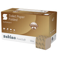 Satino by WEPA Toilettenpapier PureSoft 2-lagig Z/Z-Falz...