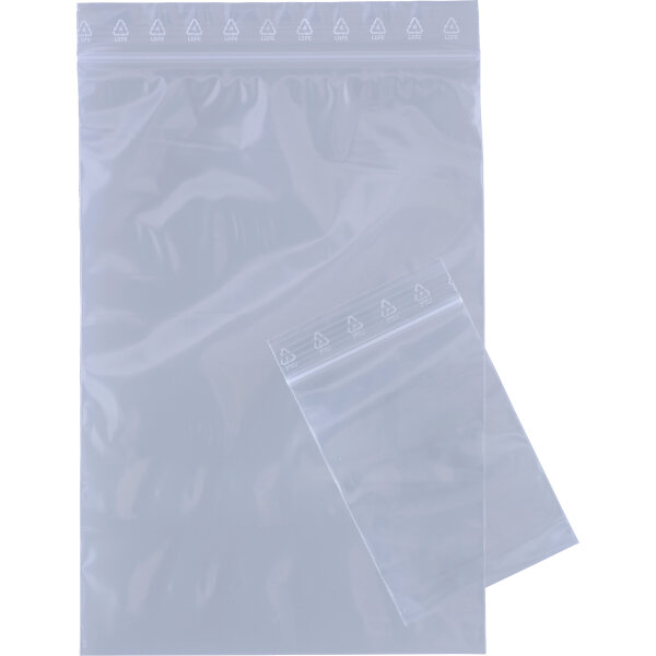 Druckverschlussbeutel 180 x 250 mm (B x H) 50µm Kunststoff transparent 100 St./Pack.