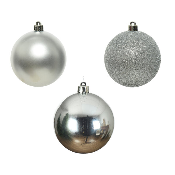 Christbaumschmuck Kugel Material: Polystyrol Farbe: silber 10 St./Pack.