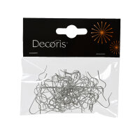 DECORIS Christbaumschmuckaufhänger Eisen silber 50...