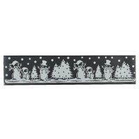 DECORIS Fensterbild PET weiß Schneemann