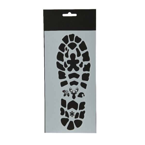 DECORIS Bodenmarkierung 12,5 x 25 cm (B x H) schwarz/weiß 2 St./Pack.