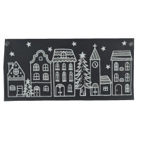 DECORIS Fensterbild PET weiß Häuser