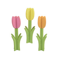 DECORIS Dekorationsfigur Tulpen 7 x 15 cm (B x H) Filz...