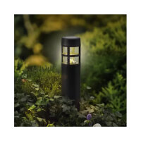 LUMINEO Solarleuchte Gartenstecker 7,2 x 28 cm (Ø x H) Plastik schwarz