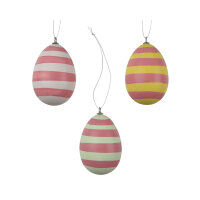 DECORIS Deko Ostereier Polystyren mehrfarbig 3 Teile
