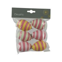 DECORIS Deko Ostereier Polystyren mehrfarbig 3 Teile