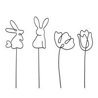 DECORIS Dekorationsfigur Ostern 9 x 29 cm (B x H) Eisen...