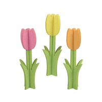 DECORIS Dekorationsfigur Tulpen 13,5 x 40 cm (B x H) Filz...