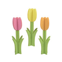DECORIS Dekorationsfigur Tulpen 11 x 28 cm (B x H) Filz...
