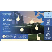 LUMINEO Solarleuchte Lichterkette Kugel 2,3 x 290 cm...