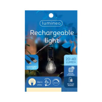 LUMINEO Solarleuchte Glühbirne 6 x 18 cm (Ø x H) Plastik schwarz