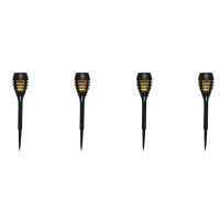 LUMINEO Solarleuchte Gartenfackel 7,5 x 27 cm (Ø x...