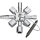 KNIPEX Hauptschlüssel TwinKey® Schränke, Absperrsysteme 92mm Zink-Druckguss silber