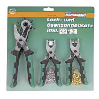 BRÜDER MANNESMANN Zangen-Set Lochzange 3 Teile 2 x...