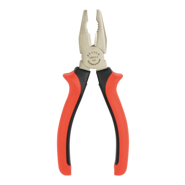 BRÜDER MANNESMANN Zangen-Set 3 Teile Kombizange, Seitenschneider, Telefonzange orange/schwarz