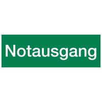 Hinweisschild 29,7 x 10,5 cm (B x H) Notausgang PVC-Folie