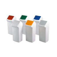DURABLE Abfallbehälter DURABIN® FLIP Set 40l Polyethylen weiß 1 Sortierfach